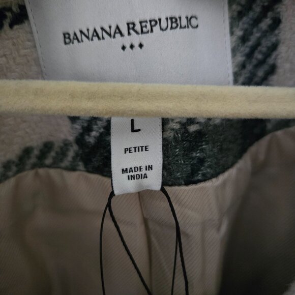 Banana Republic Plaid Coat NWT - Picture 4 of 6